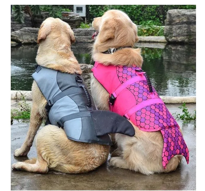 Adjustable Dog Life Preserver with Rescue Handle for Small,  Medium , Large Dogs. High Visibility.