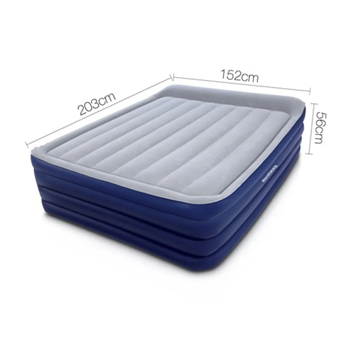 Bestway Queen Inflatable Air Mattress Bed Built-in Electric Pump Flocked Camping