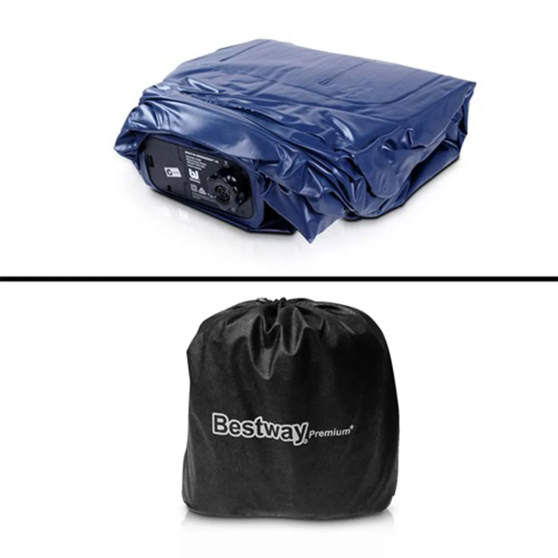 Bestway Queen Inflatable Air Mattress Bed Built-in Electric Pump Flocked Camping