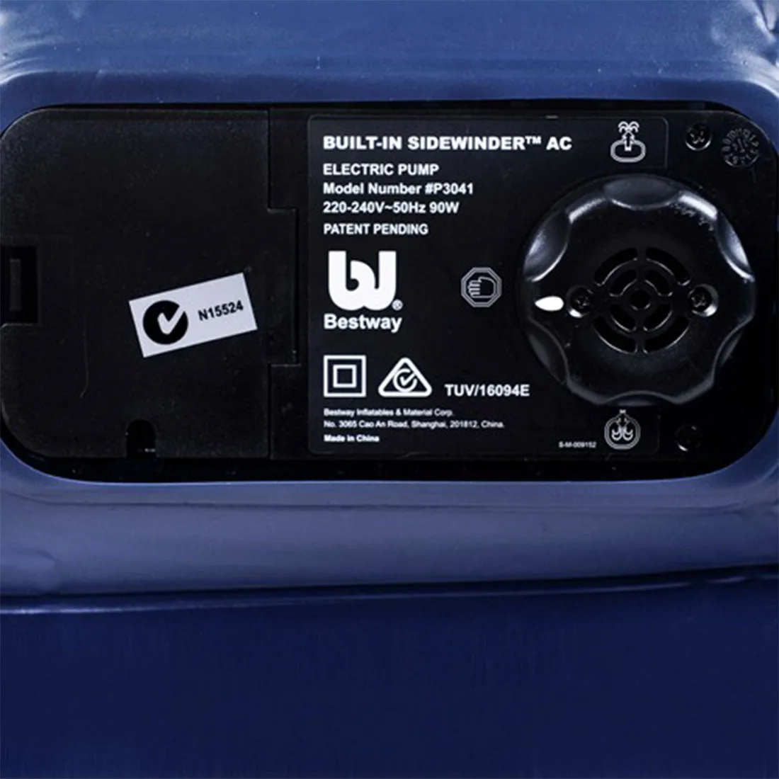 Bestway Queen Inflatable Air Mattress Bed Built-in Electric Pump Flocked Camping