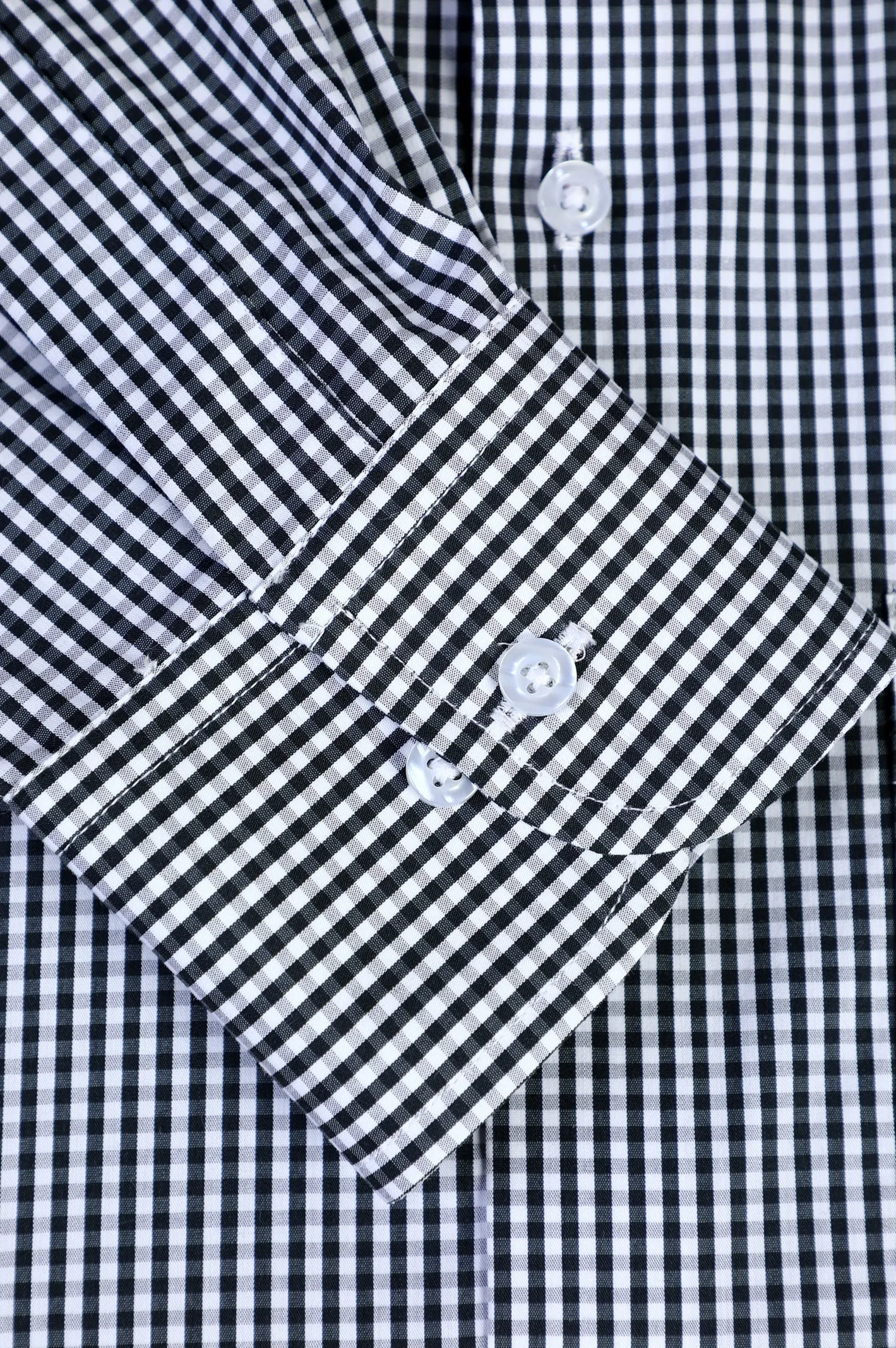 Black Mini-check Formal Shirt