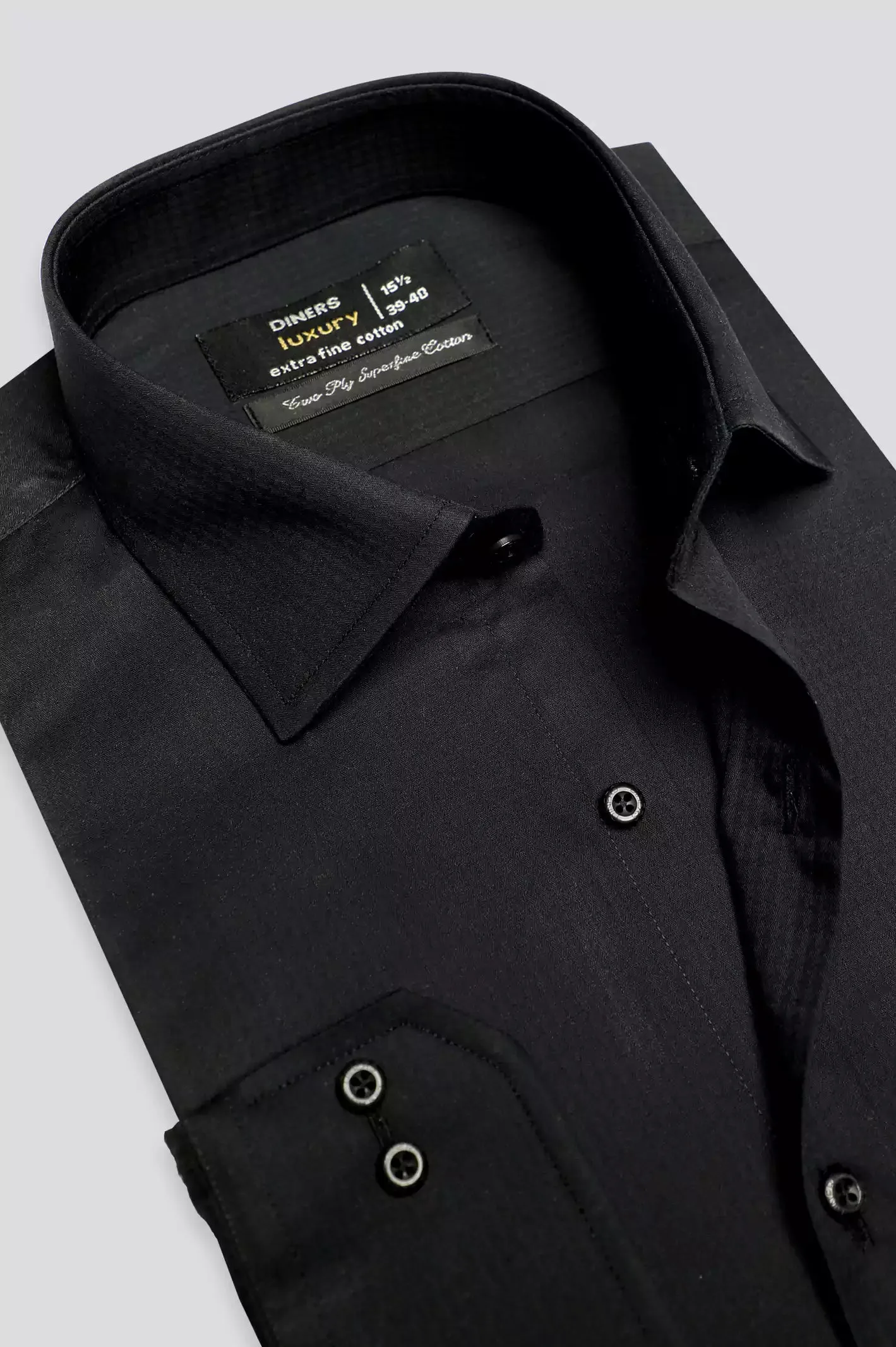 Black Self Dobby Formal Shirt