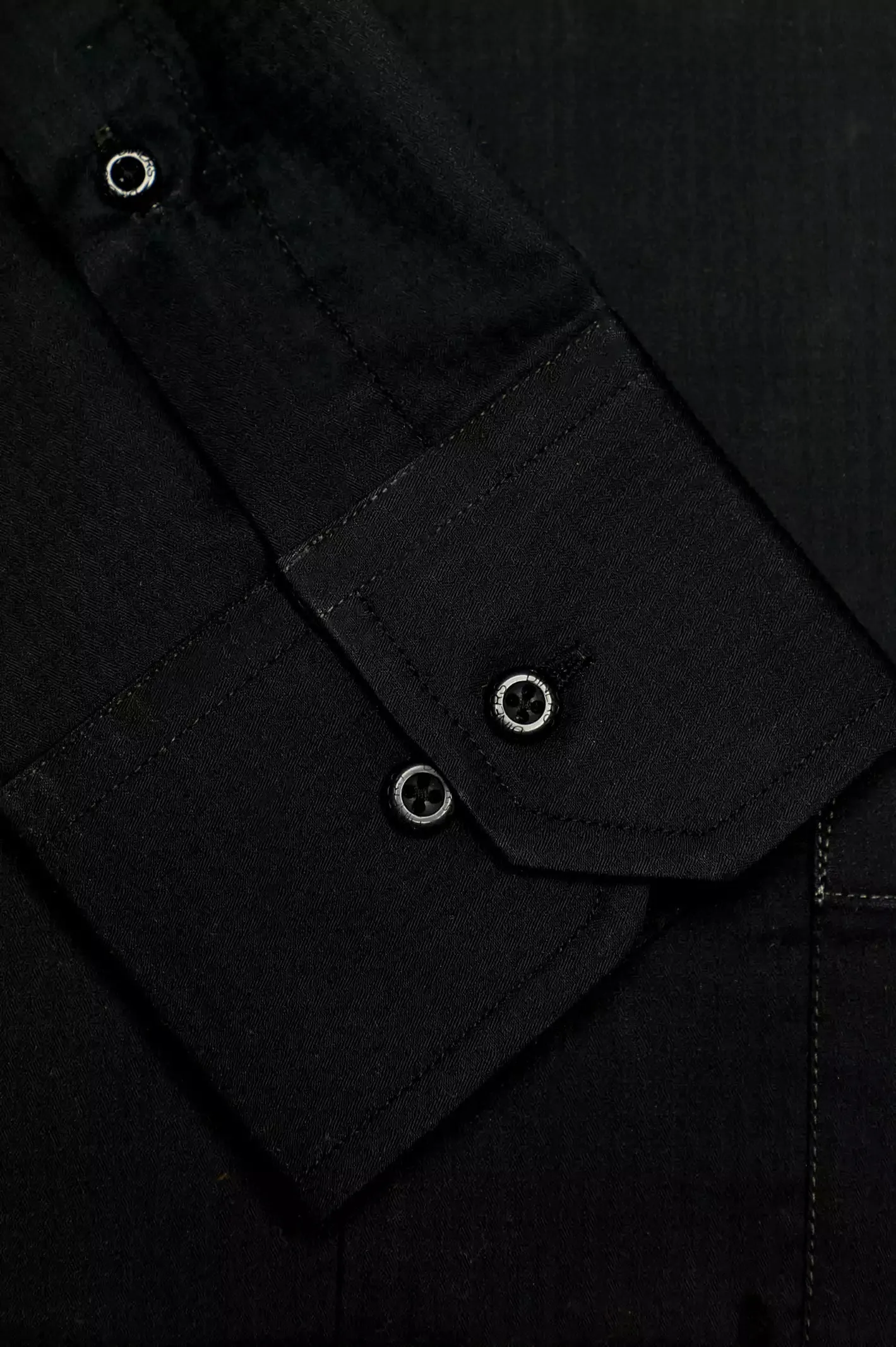 Black Self Dobby Formal Shirt