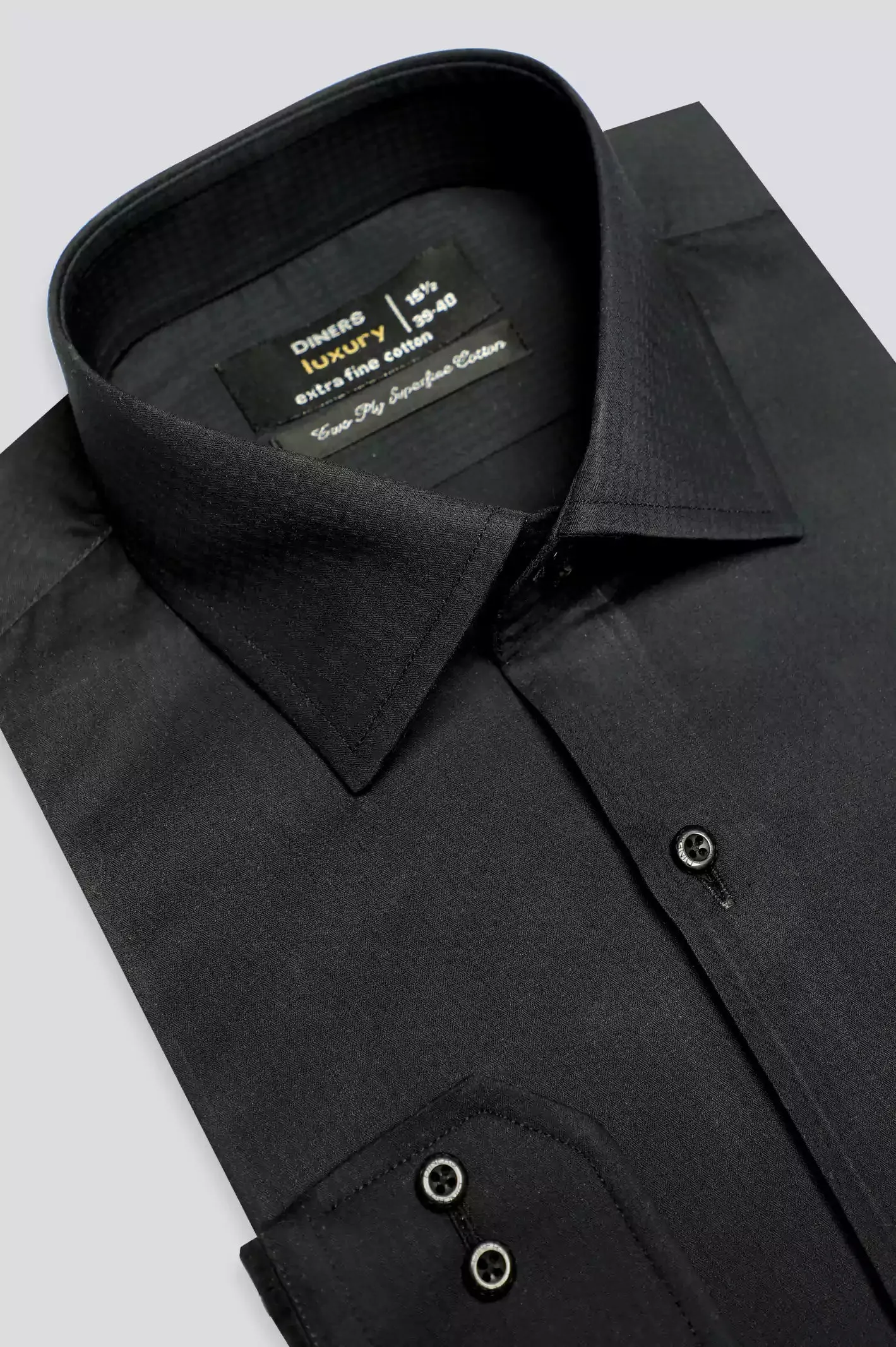 Black Self Dobby Formal Shirt