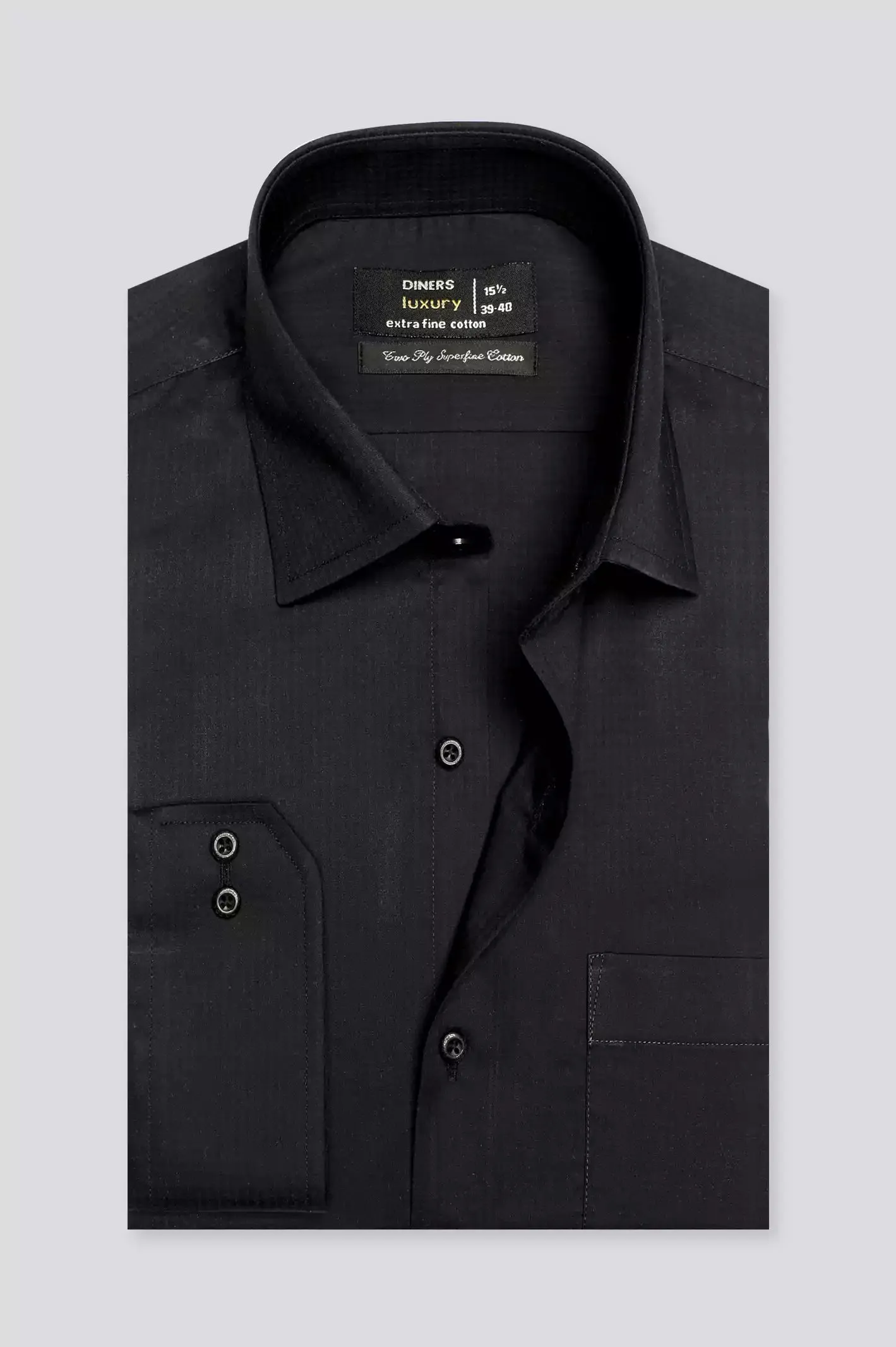 Black Self Dobby Formal Shirt