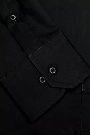 Black Self Dobby Formal Shirt