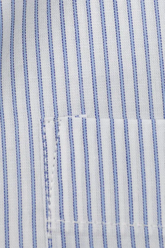 Blue Hairline Stripes Formal Shirt