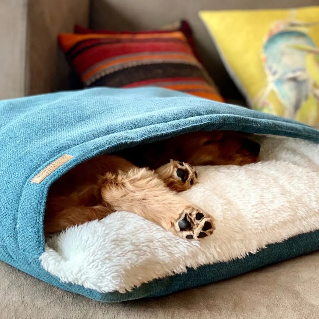 Bowl and Bone Bliss Dog Sleeping Bag Ecru