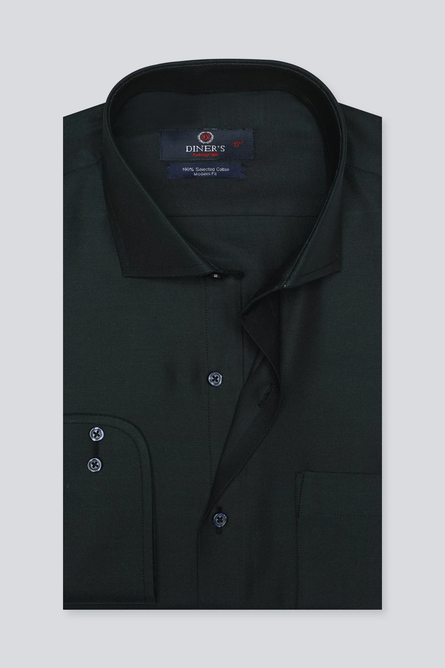 Dark Green Dobby Formal Autograph Shirt