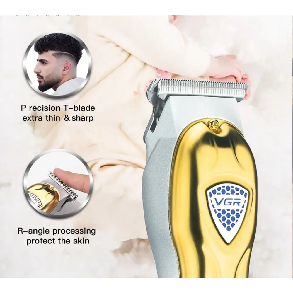 Electric Metal Cordless Rechargeable Hair Beard Trimmer Grooming for Men