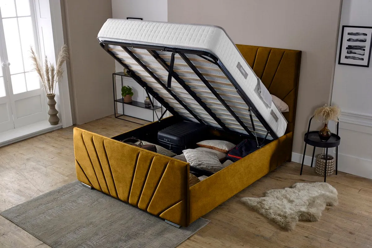Fiji Sunrise Upholstered Ottoman Bed