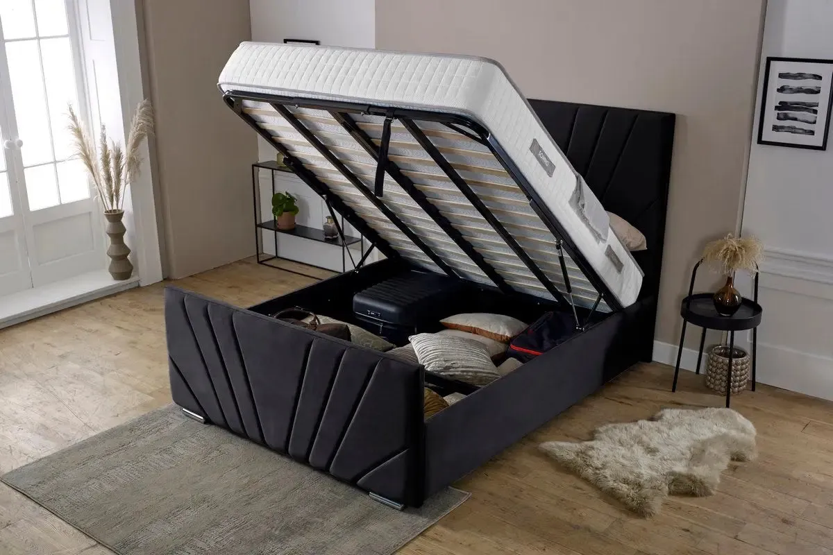 Fiji Sunrise Upholstered Ottoman Bed