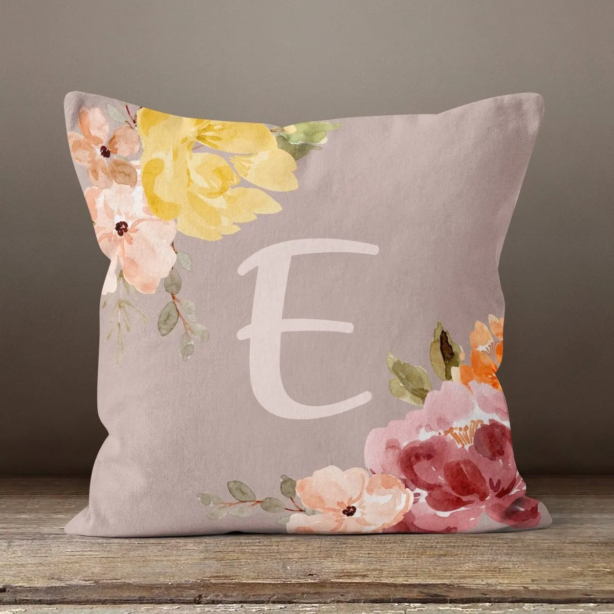 Highland Cow Wildflower Personalized Nursery Pillow