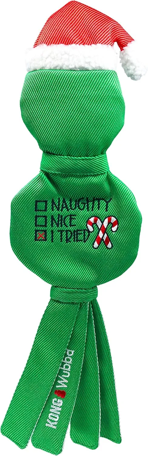 Kong Holiday Wubba Flatz Dog Toy (Random Colour)