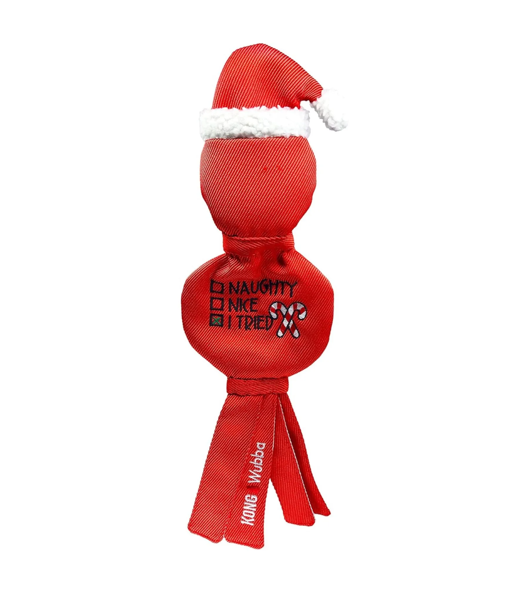 Kong Holiday Wubba Flatz Dog Toy (Random Colour)