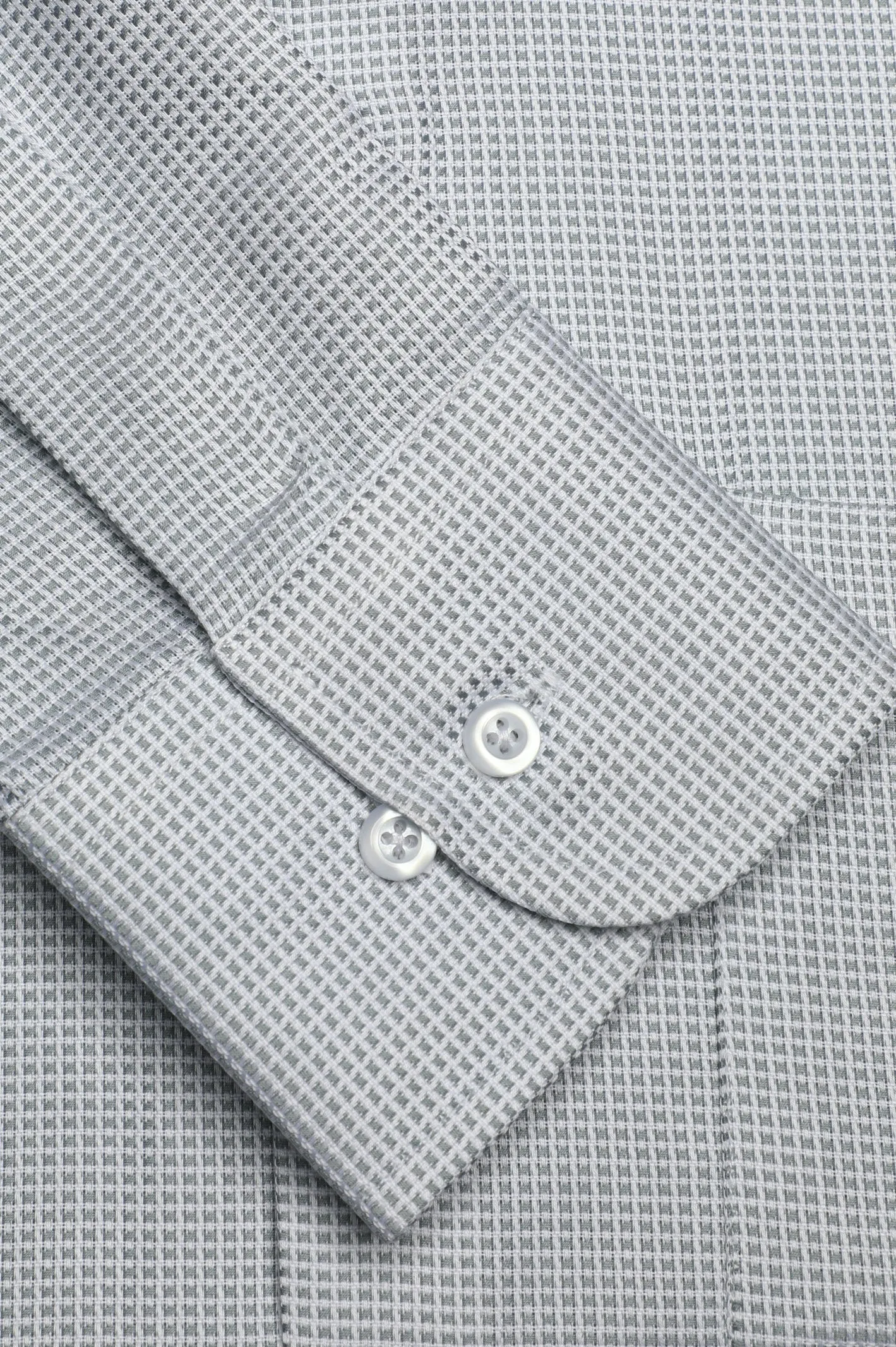 Light Grey Houndstooth Formal Autograph Shirt