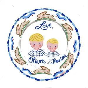 Multiple Children Sticker Gift Tags - Bunnies