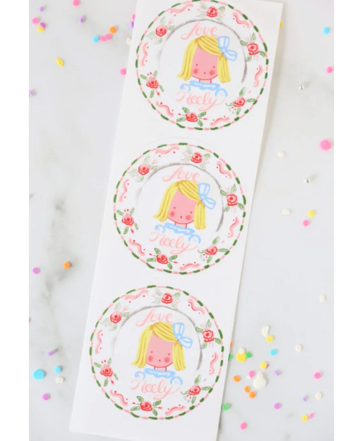 Multiple Children Sticker Gift Tags - Circus