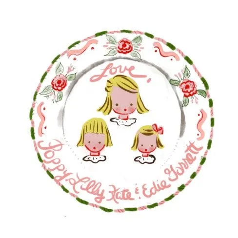 Multiple Children Sticker Gift Tags - Roses