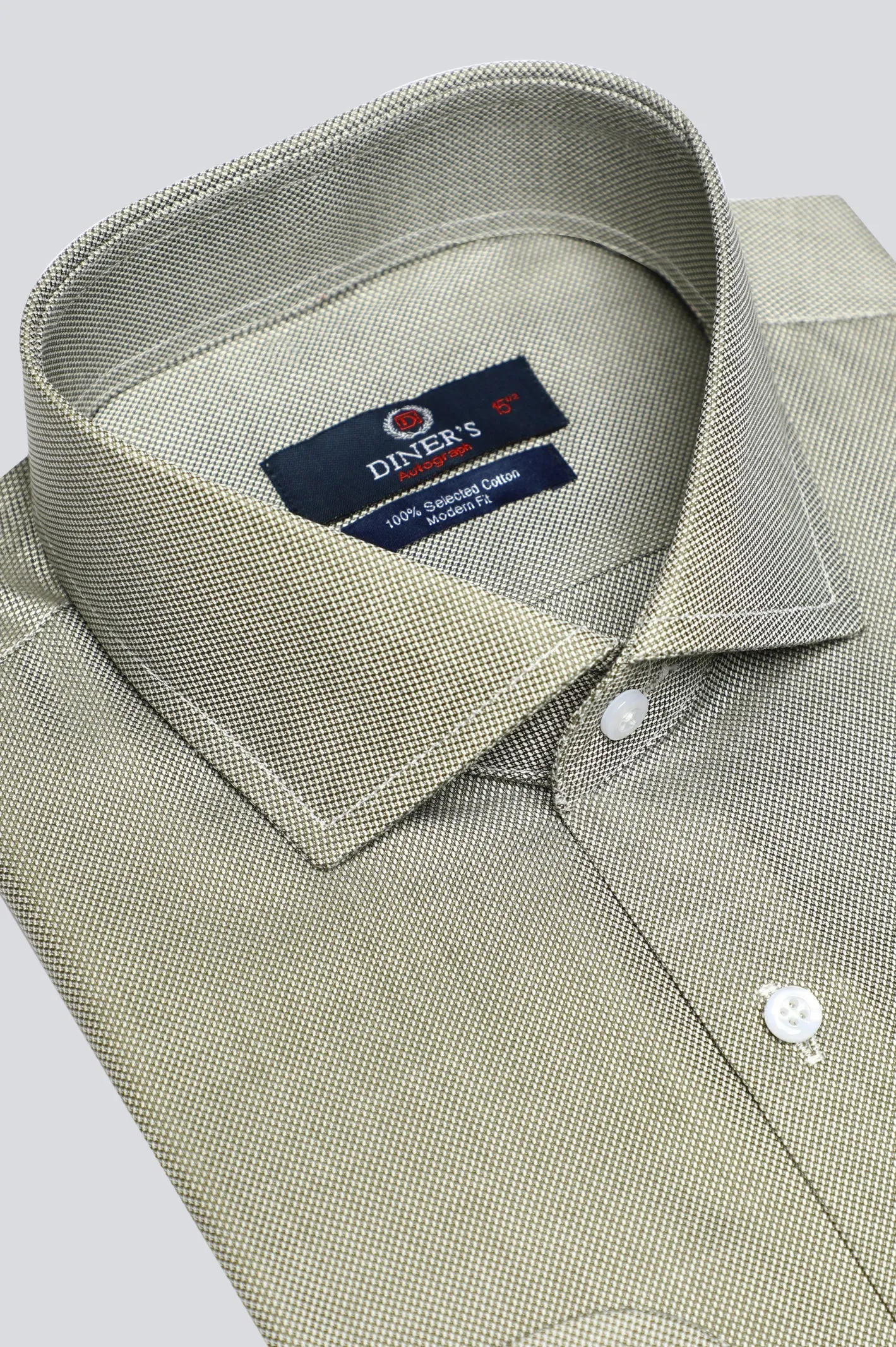 Olive Texture Formal Autograph Shirt
