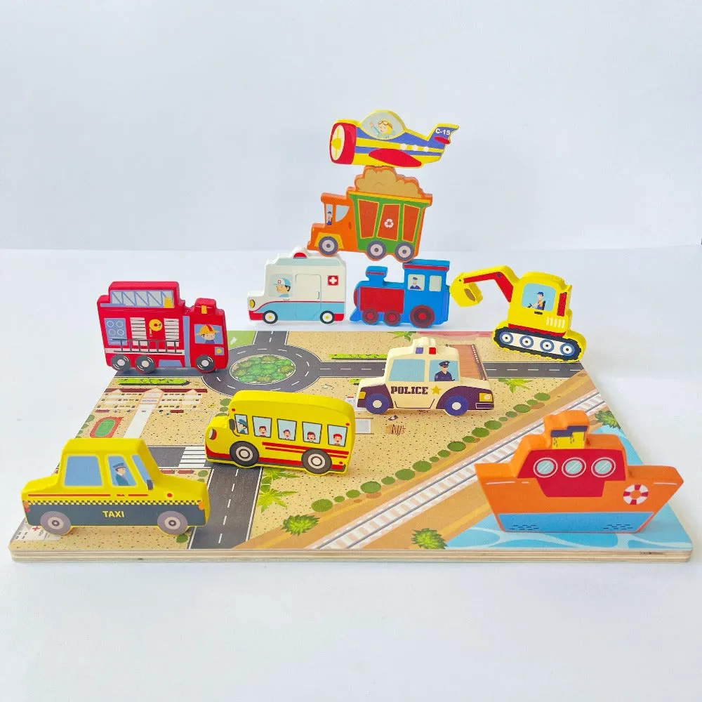 Open Ended Chunky Puzzle - Vehicles