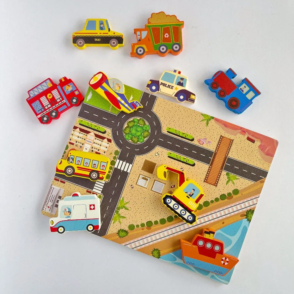Open Ended Chunky Puzzle - Vehicles