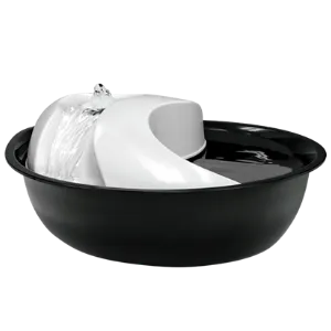 Smart Cat Raindrop Plastic Black & White 60oz Fountain
