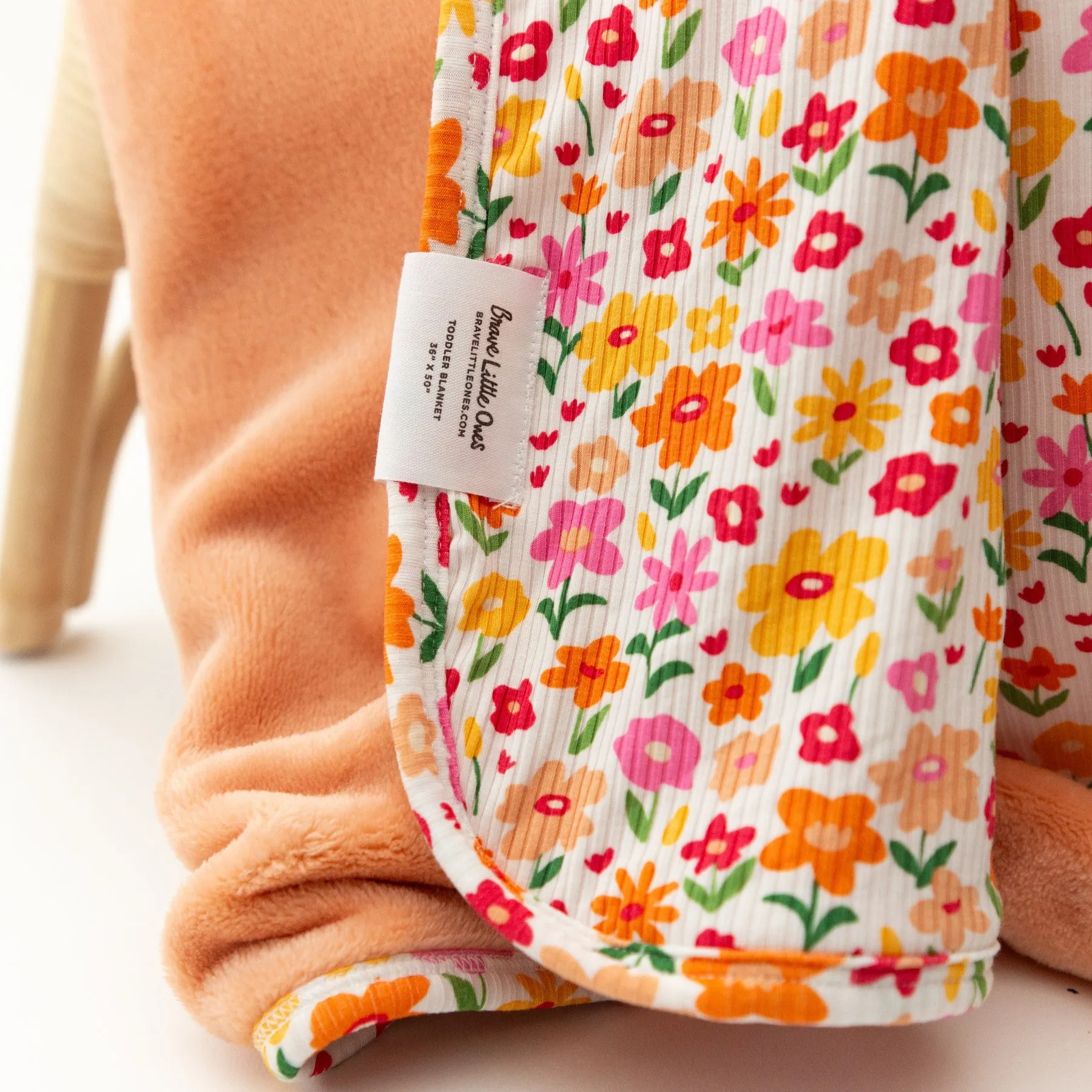 Summer Blooms Small Ribbed Youth Blanket